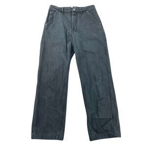 Alex Mill‎ Upcycled Denim Pant Jean Notch Back Wide Leg Faded Black Women 6